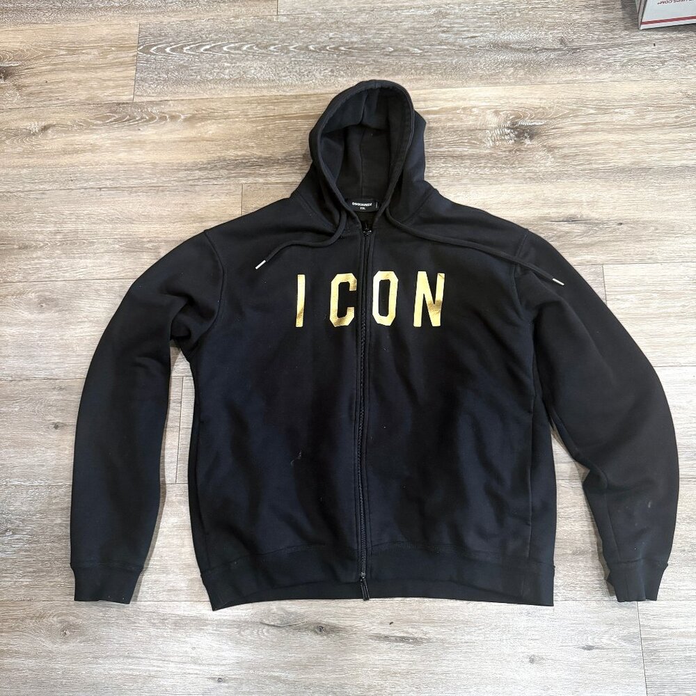 Dsquared2 Hooded sweatshirt with Golden Icon print